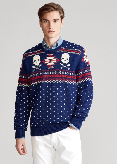 Polo Ralph Lauren Nordic Scull-and-Bones Striktrøje Herre Danmark (UKFIE8745)